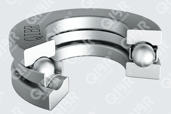 What should be noted when installing a thrust ball bearing?  