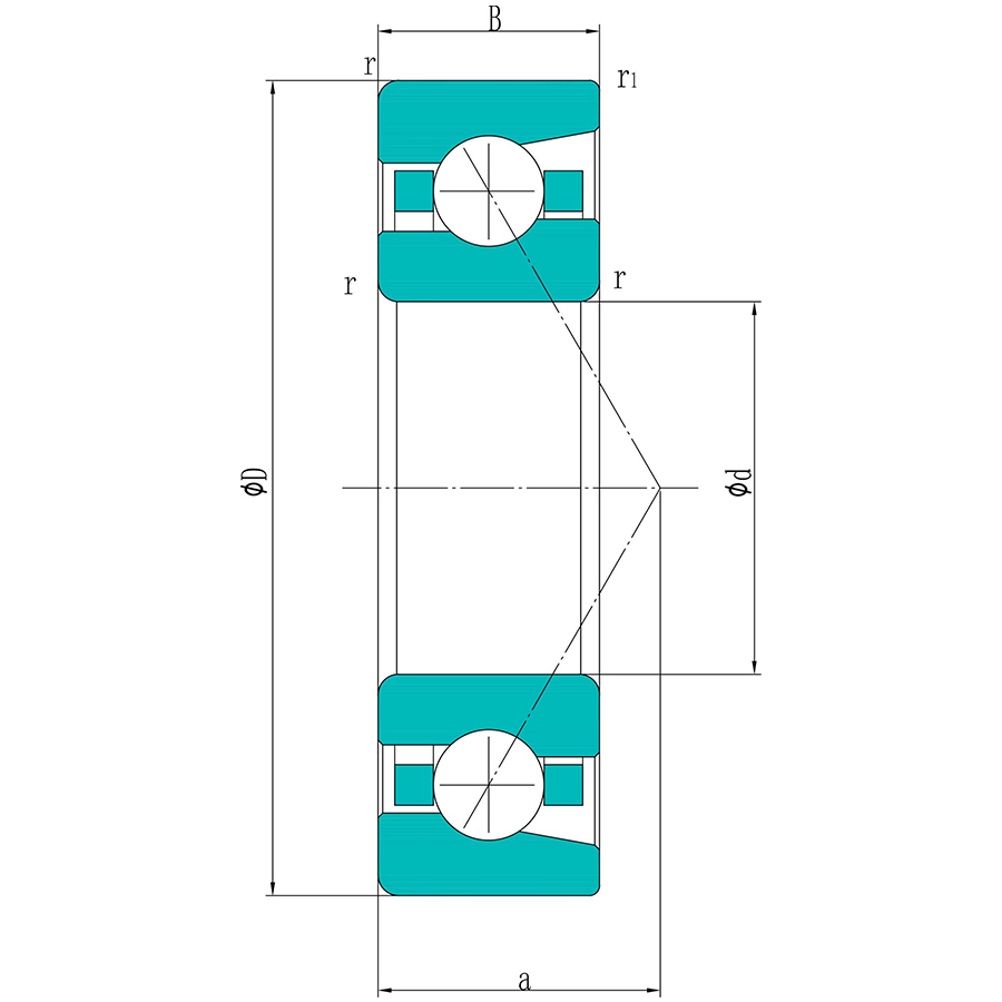 Ceramic Angular Contact Ball Bearing