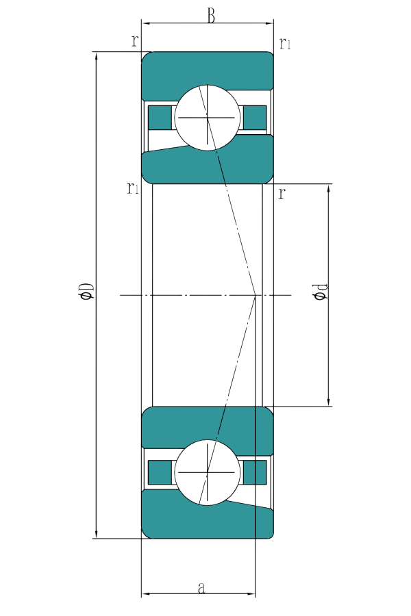Ceramic Angular Contact Ball Bearing