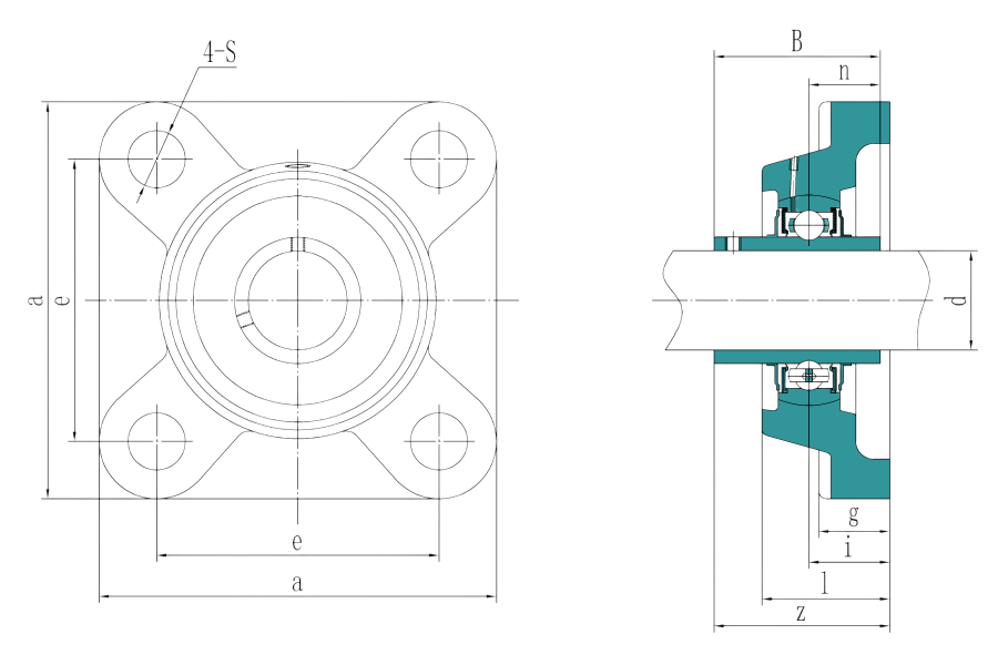 Bearing Unit with Square Housing"F, FX, FS, FU, FN"