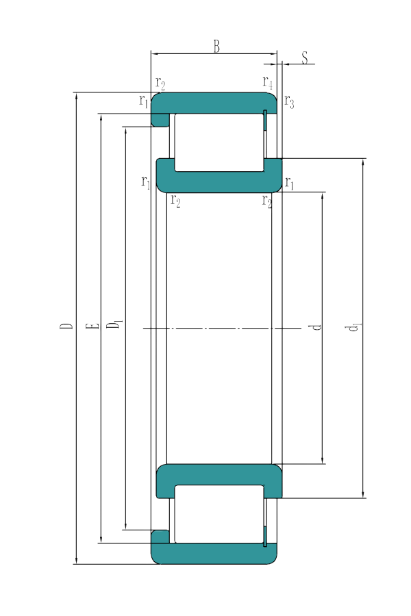 Single row full complement cylindrical roller bearings
