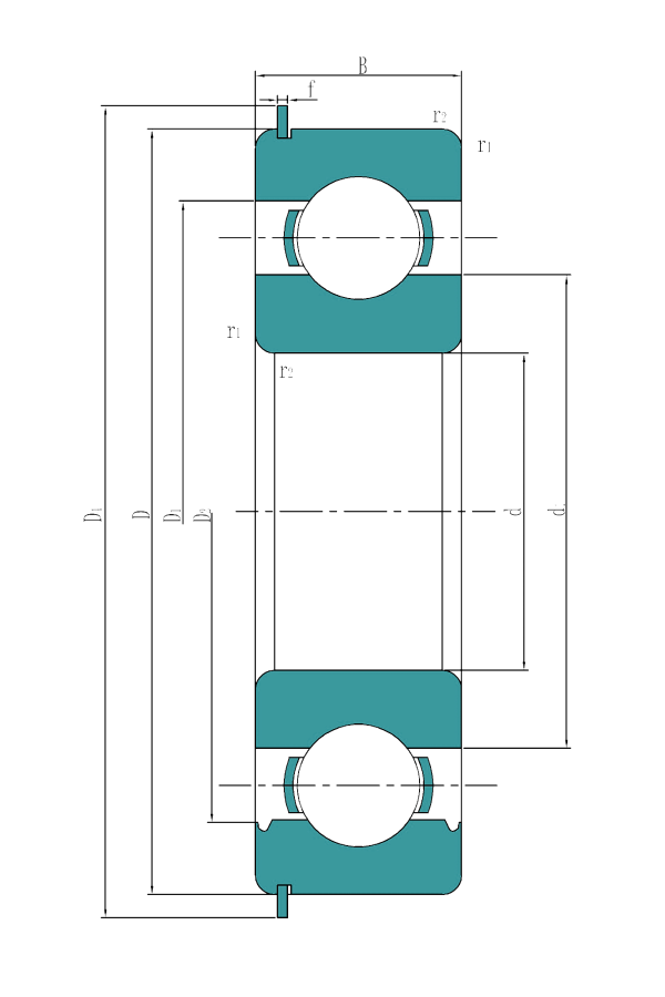 Deep Groove Ball Bearing with A Snap Ring Groove