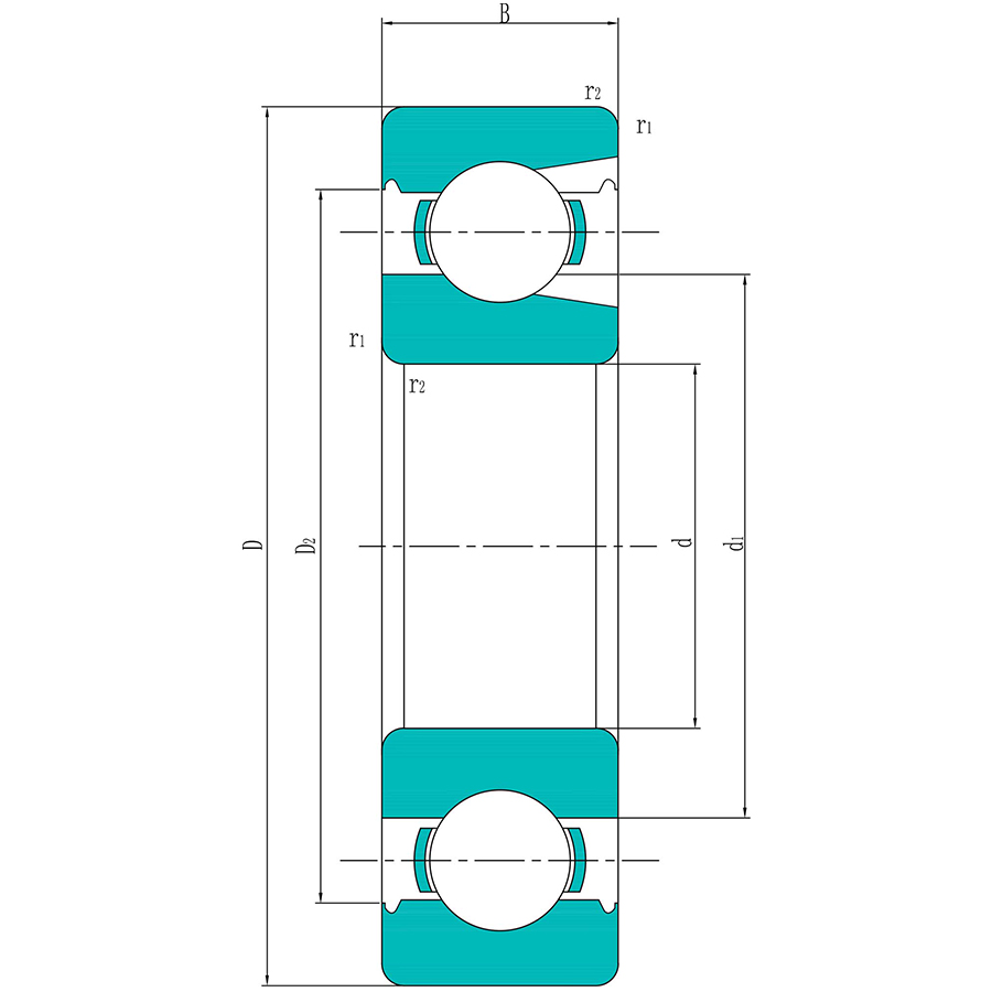 Deep Groove Ball Bearing with Filling Slots