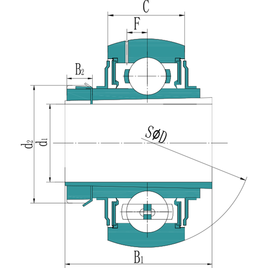  Insert bearings with a tapered bore on an adapter sleeve, inch shafts