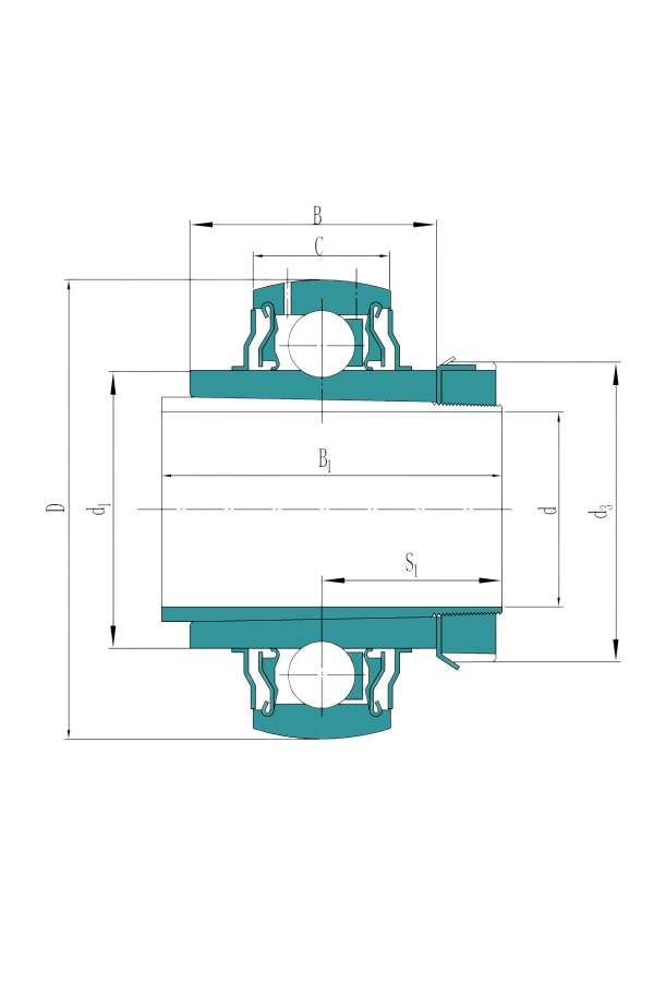 Insert bearings with a tapered bore on an adapter sleeve, metric shafts