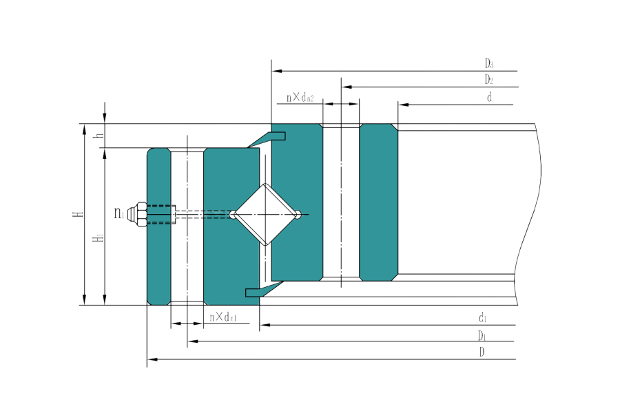 Cross Cylindrical Roller Slewing Bearing