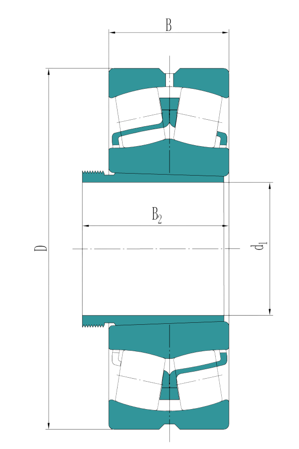 Double row Spherical roller bearing with a withdrawal sleeve