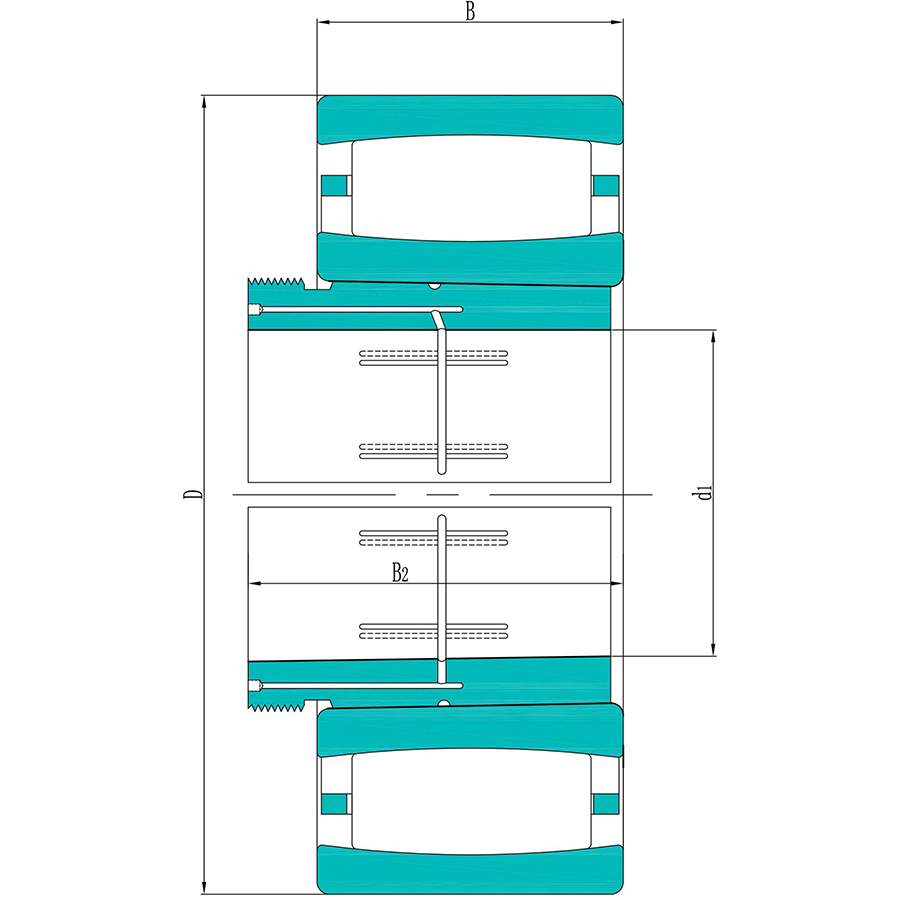 Single row Spherical roller bearing with a withdrawal sleeve