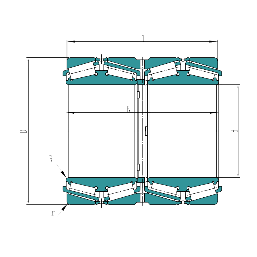 Four row Tapered roller bearings