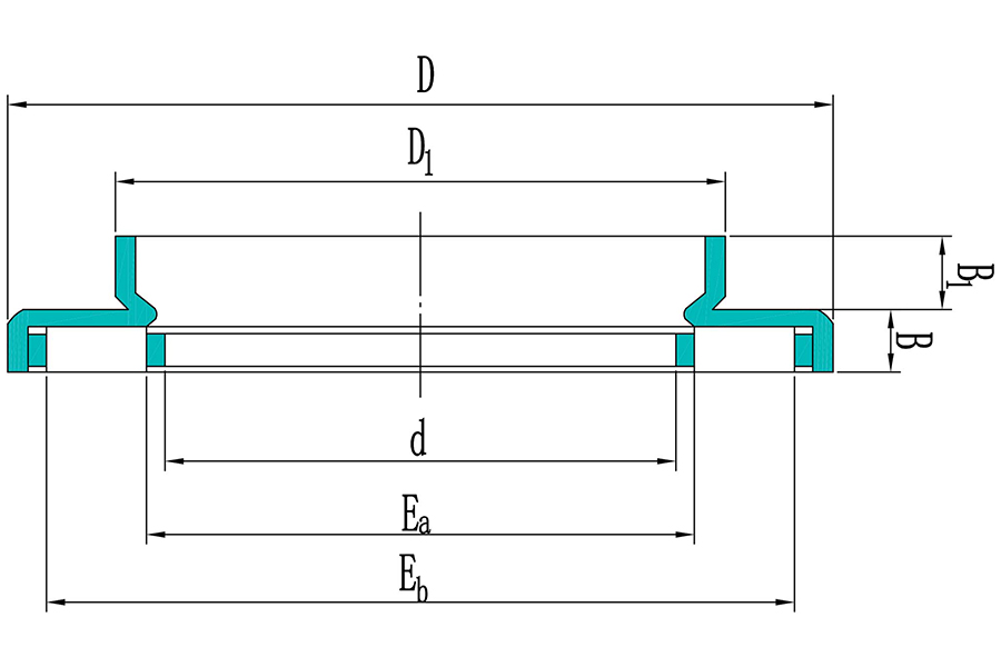 Needle roller thrust bearings with a centring flange