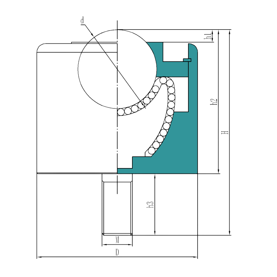 Ball downwards Ik-N Series